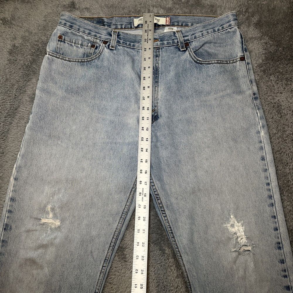 Levi's Regular Fit 505 Mens SZ W36 L30 Denim Jeans Light Blue Wash Straight Fit - Picture 2 of 12